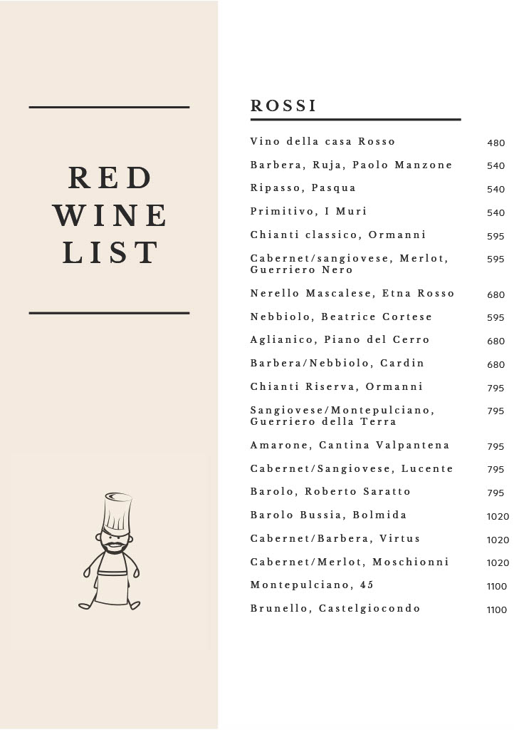 Red wines