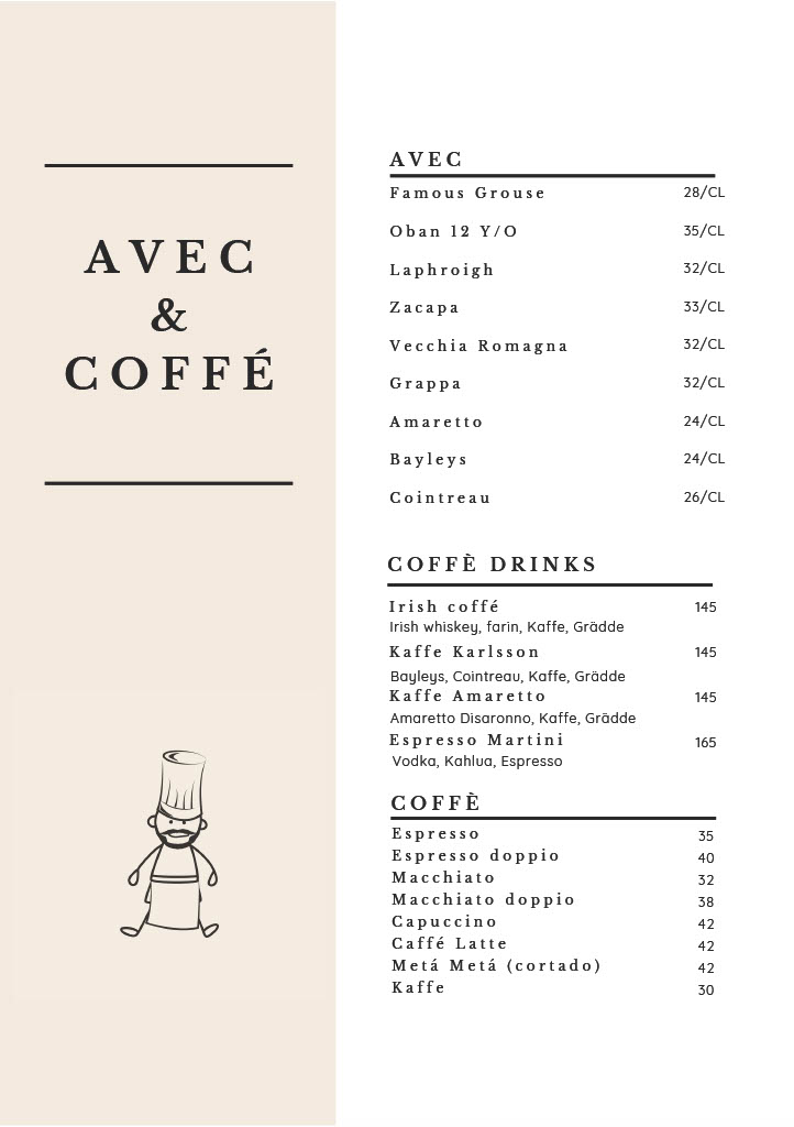 Avec and coffé